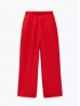 Solid Color Wide-Leg Cropped Pants W/ Tie Belt